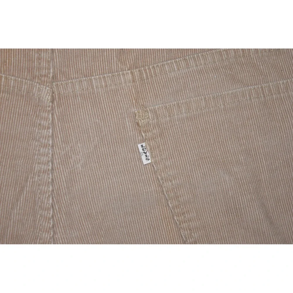Vintage Levis Pants Mens 36x27 Khaki Corduroy 547 Bootcut Baggy For Men Workwear
